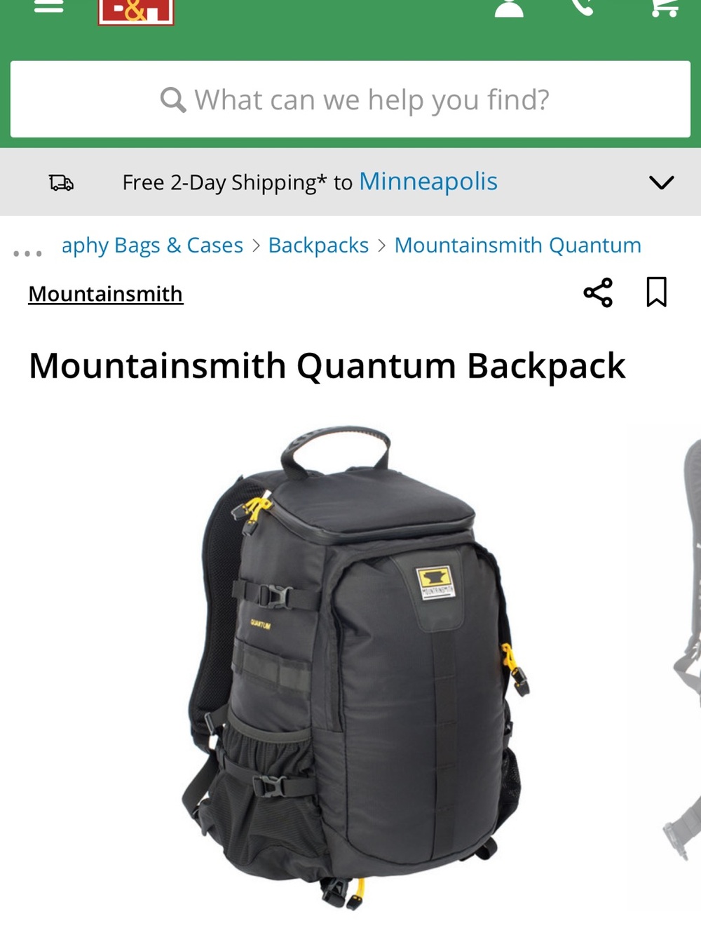Mountainsmith Quantum Backpack, unused but discontinued. OEM rain cover included